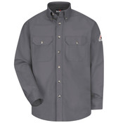 Bulwark FR Button Front Work Shirt Excel-FR ComforTouch Blend in Gray